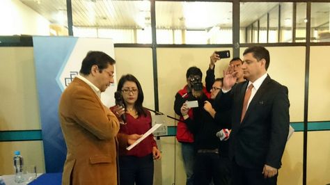 El ministro Luis Arce posesiona a Rodrigo Arce Oropeza como nuevo gerente General de la Gestora Pública 