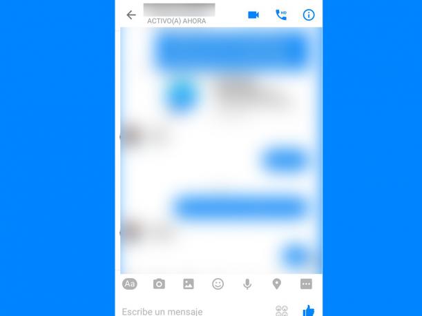 Actualmente el chat de Facebook, Facebook Messenger, luce con un modelo minimalista, totalmente blanco. (Foto: Captura)