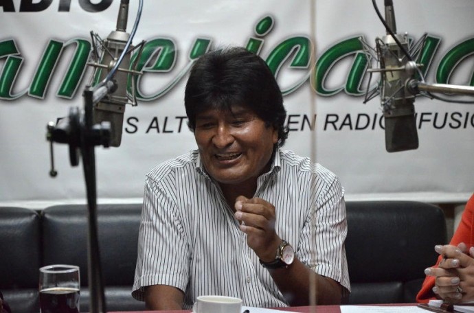 Evo Morales estuvo en radio Panamericana. Foto: ABI