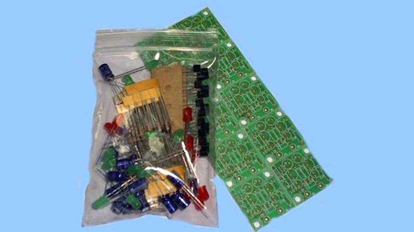 contenido kit soldadura placa Enseña a tus hijos a soldar componentes en placas de circuitos con este kit de iniciación