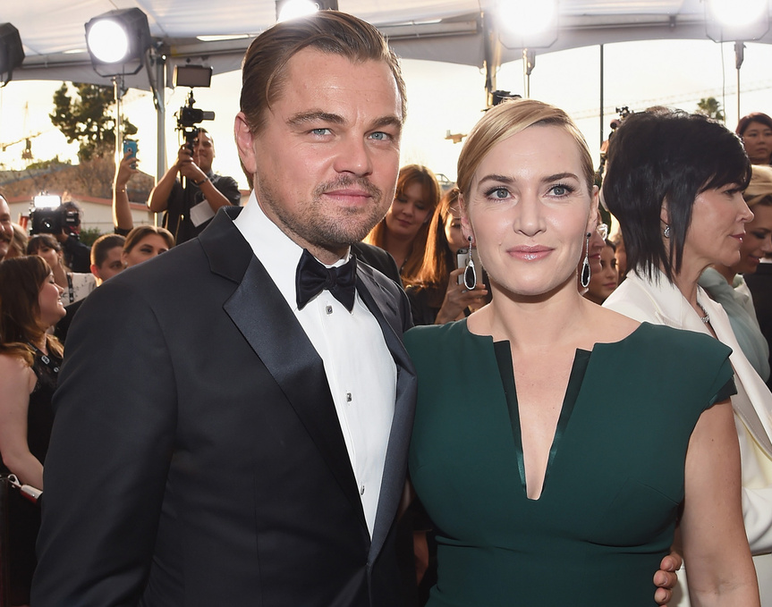 Leonardo DiCaprio y Kate Winslet en la última entrega de los premios del sindicato de actores.