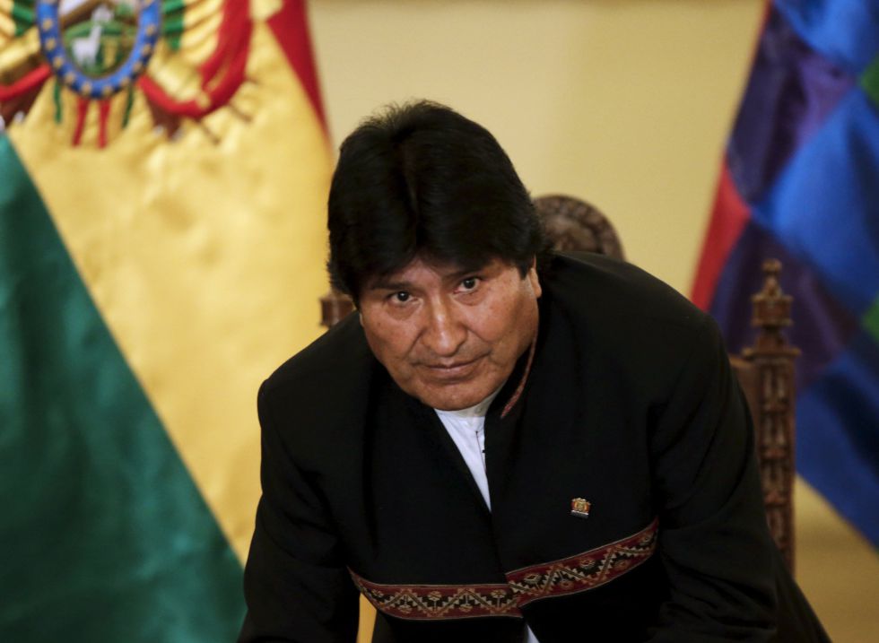 El presidente Evo Morales en una conferencia en La Paz.