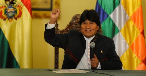 El presidente Evo Morales antes del referéndum de reforma constitucional del domingo 21.