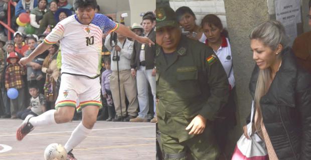 Evo Morales jugaba un partido de fútbol en Oruro mientras la madre de su hijo estaba encerrada en una celda en La Paz y la tía de Gabriela acabada de confirmar que el vástago del presidente no había muerto