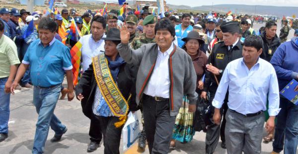 El presidente Evo Morales estuvo en Oruro el fin de semana inaugurando obras