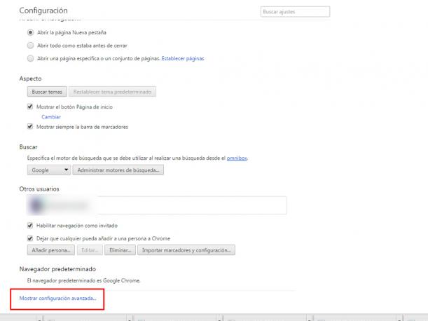 Primero deberás dirigirte a Ajustes para luego elegir la opción de Configuración. Tras ello se abrirá una ventana para modificar Google Chrome. (Foto: Captura)