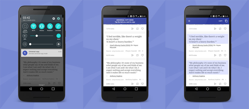 universal copy android Universal Copy es una app que te permite copiar texto de apps que lo tienen bloqueado por defecto