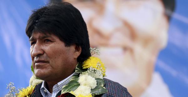 El presidente Evo Morales durante una entrega de obras en febrero de este año