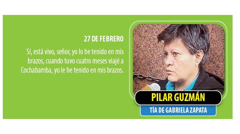 Pilar Guzmán. Tía de Gabriela Zapata. | Los Tiempos