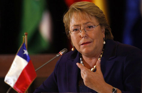 La presidenta de Chile, Michelle Bachelet. Foto: www.tiemponline.com