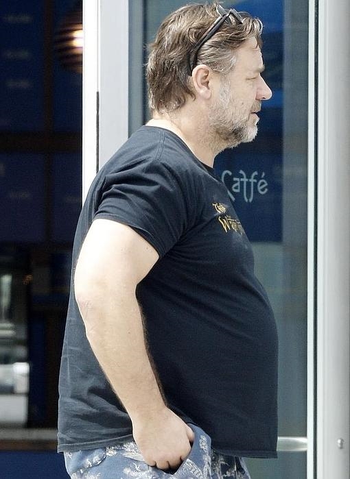 Crowe en 2008, tras engordar 30 kilos