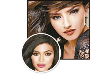 Yanine Calatayud y Kylie Jenner. La exmagnífica de Pablo Manzoni es idéntica a la menor de las Kardashian.