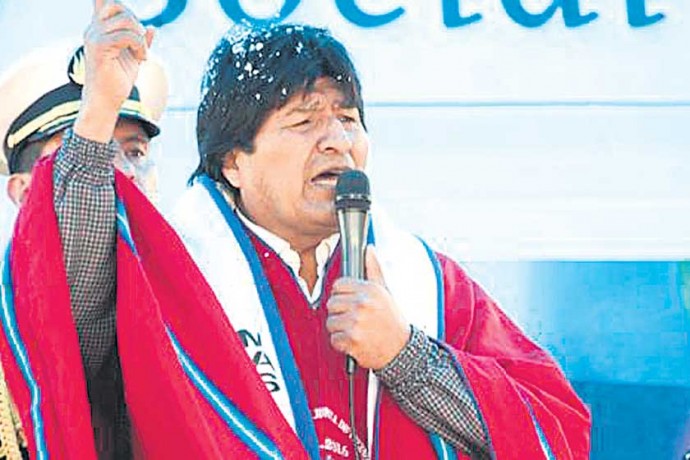 POSICIÓN. El presidente Evo Morales pidió a UNASUR involucrarse en los problemas de Brasil.