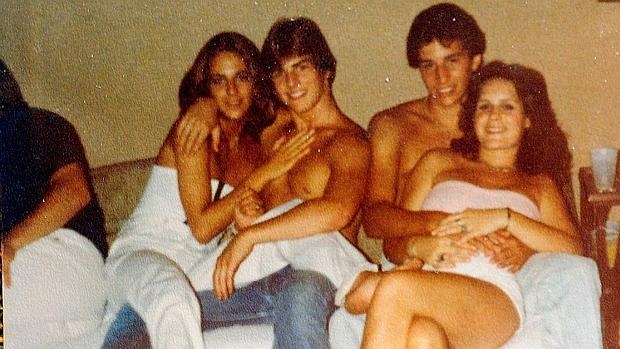 Diane Cox y Tom Cruise cuando tenían 17 y 18 años, respectivamente