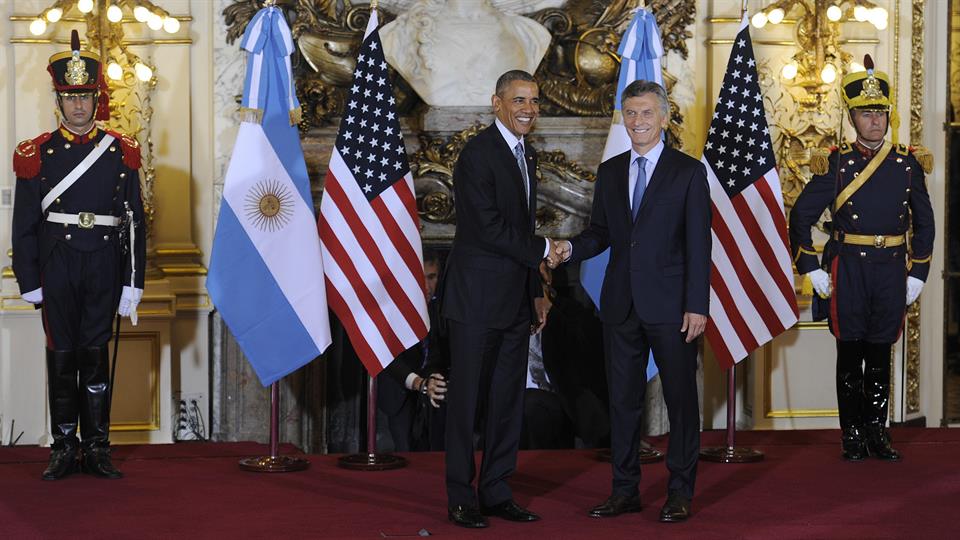 Mauricio Macri recibió a Barack Obama en la Casa Rosada. Foto: Juano Tesone / Pool
