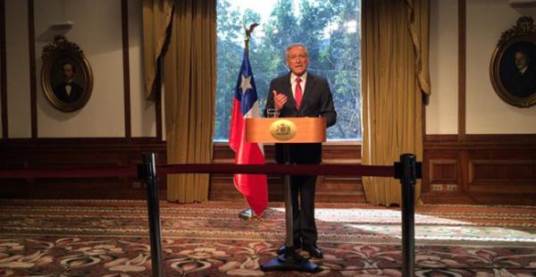 El canciller chileno, Heraldo Muñoz, durante la conferencia de prensa ofrecida este miércoles