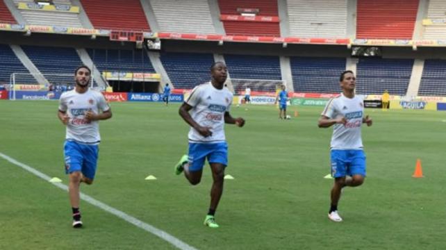 Este domingo la selección colombiana hizo su práctica (a puerta cerrada) en el estadio Metropolitano de Barranquilla. Foto: Federación Colombiana de Fútbol