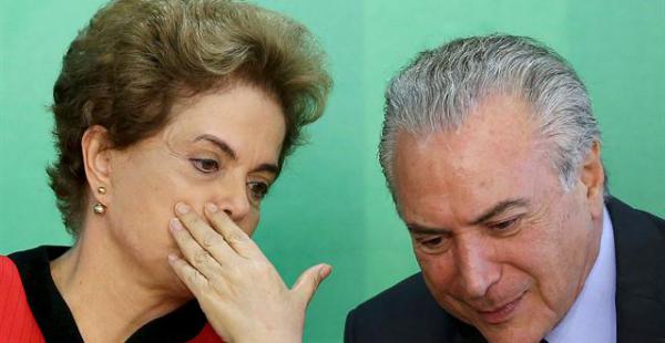 El vicepresidente Temer retiró su apoyo a la mandataria