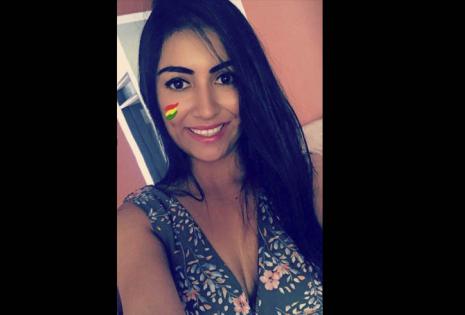 Naira Pagnoni, pareja de Romel Quiñónez: "Mi palpito para el partido de hoy es 1-1. Estoy segura que Romel dará todo de él, no cometerá los mismos errores del anterior partido, a pesar de que tengan a un rival difícil. Siempre le digo que es mi campeón y