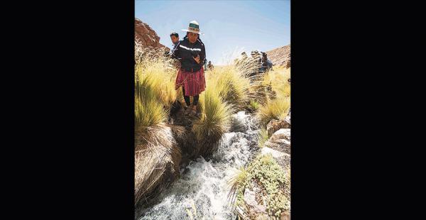 Una comitiva boliviana estuvo el martes en la zona donde nace el Silala