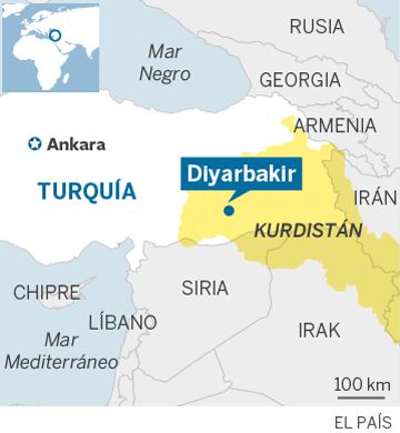 Cuatro policías muertos y 20 heridos en una explosión en Diyarbakir