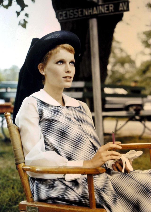 Mia Farrow durante un momento del rodaje.