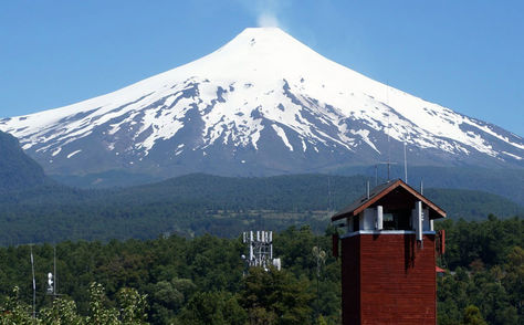 El volcán Villarrica en Chile