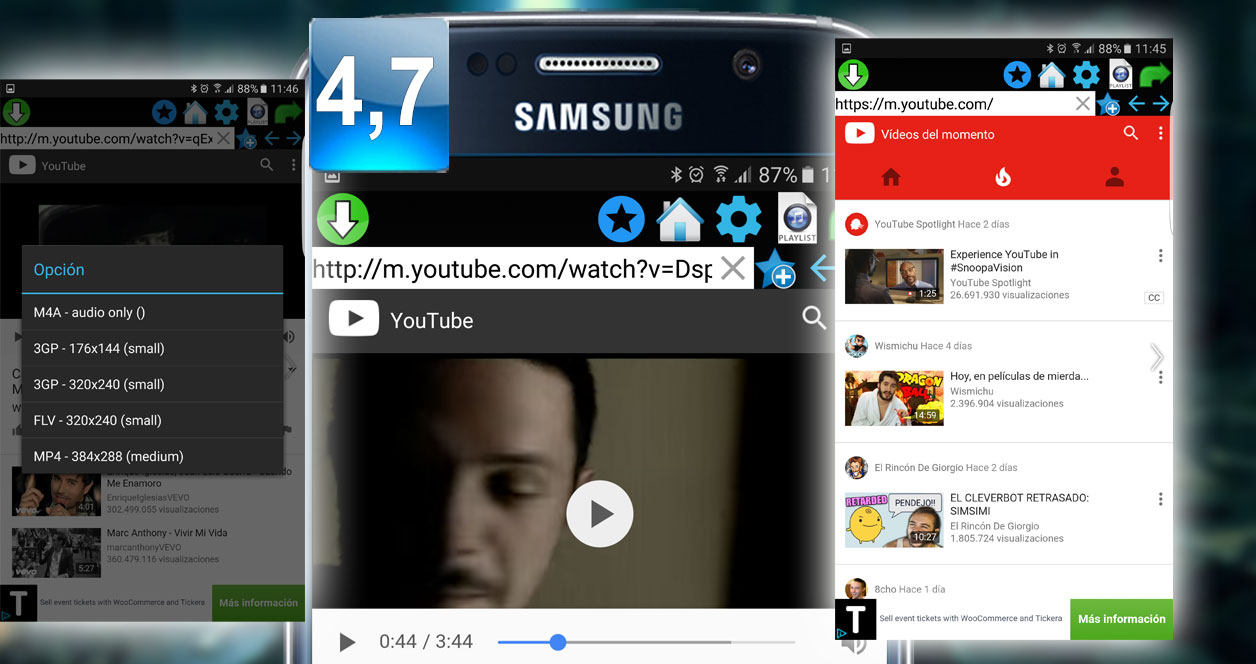 Montaje aplicación QMV Descargar Video