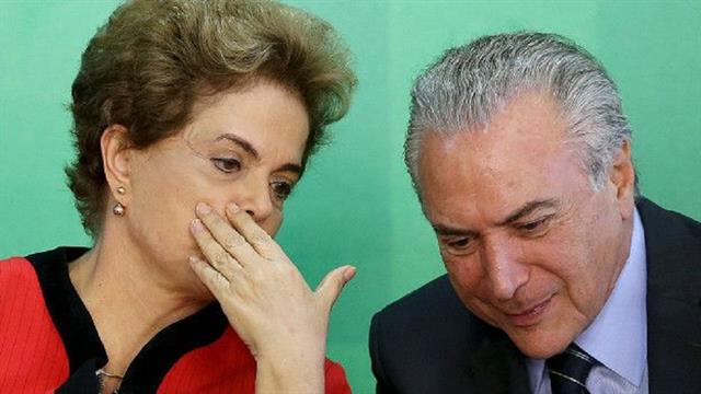 Al igual que Rousseff, el vicepresidente brasileño y actual adversario de la mandataria, Michel Temer, enfrenta el riesgo de ir a un juicio político.
