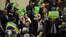 Vista de integrantes del pleno de la Cámara de Diputados de Brasil, durante la sesión
