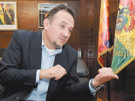Despacho. El ministro de Planificación, René Orellana, en una anterior entrevista con La Razón.