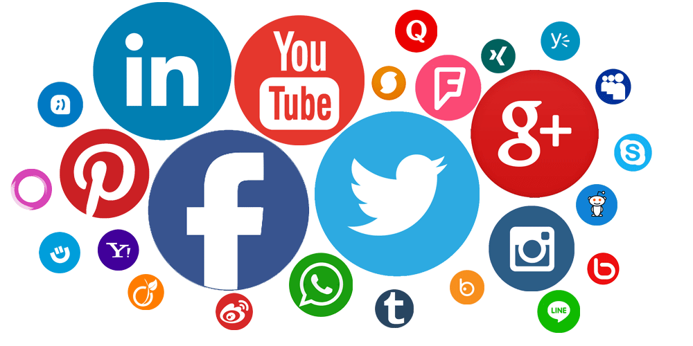 Logos de las redes sociales mas utilizadas por las empresas