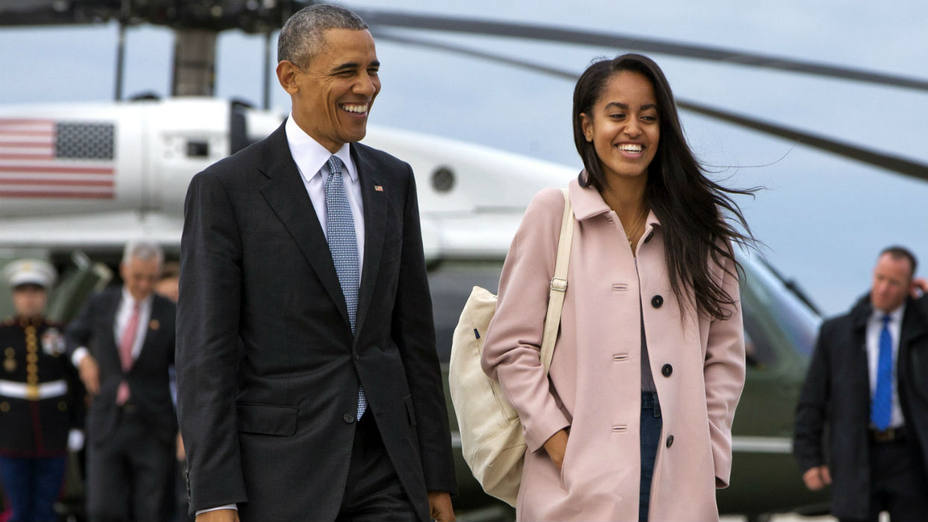 El presidente de Estados Unidos, Barack Obama y su hija Malia Obama (AP)