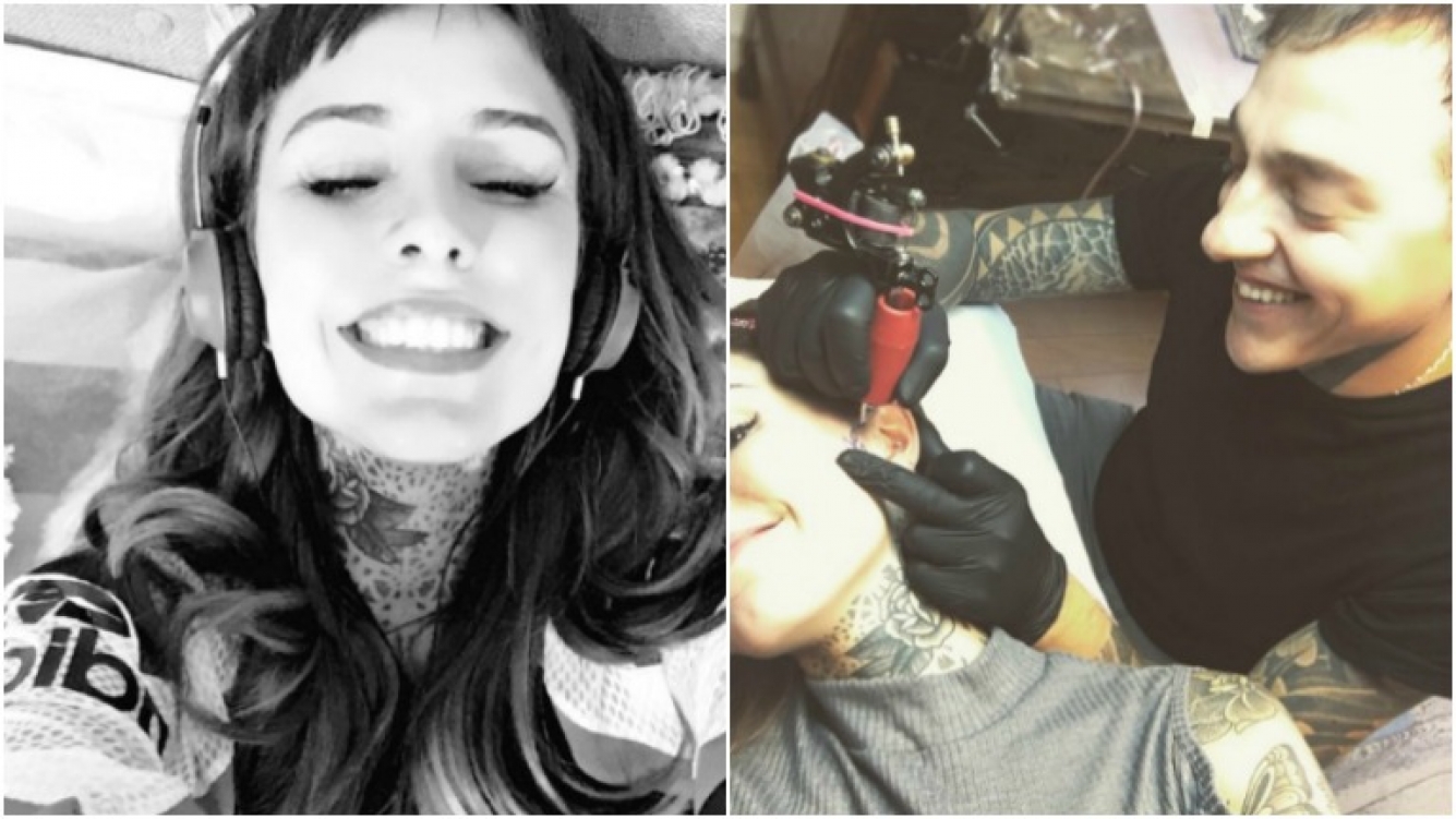 Candelaria Tinelli se tatuó la cara (Fotos: Instagram)