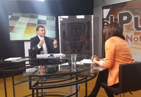El ministro de la Presidencia, Juan Ramón Quintana, en entrevista con el programa 