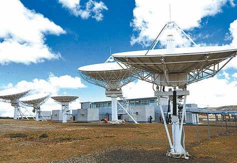Control. La estación terrestre del satélite TKSAT-1 en Amachuma. Foto: Juan Muñoz-Archivo.
