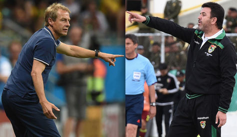 Jurgen Klinsmann (Estados Unidos) y Julio César Baldivieso (Bolivia).