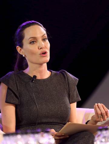 Angelina Jolie, en una conferencia en Johanesburgo en 2015.
