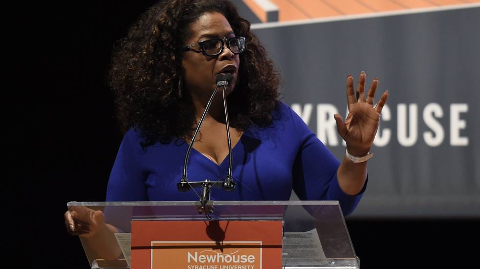Oprah Winfrey, en el Newhouse School of Public Communications.