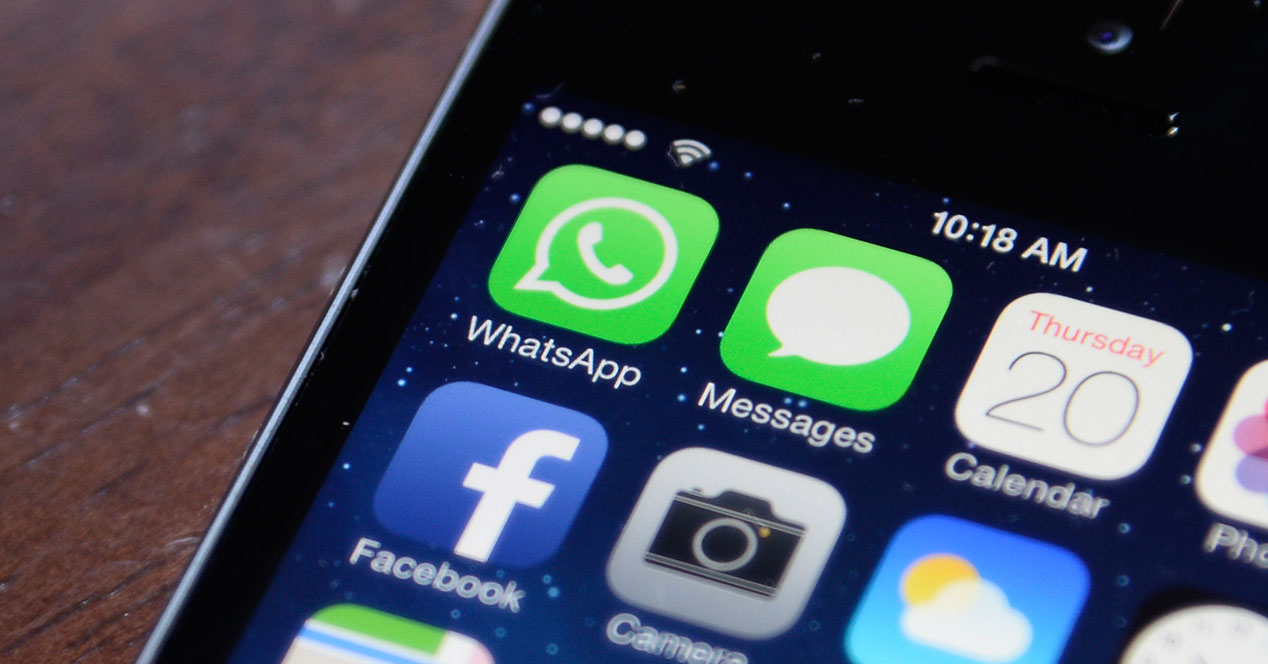 icono de whatsapp en pantalla