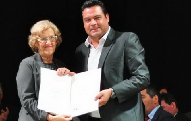 Alcaldes de Madrid y La Paz firman un convenio de cooperación 