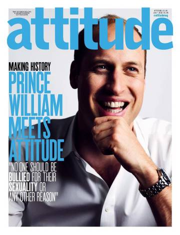 Guillermo de Inglaterra, en la portada de la revista 'Attitude'.