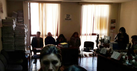 En audiencia cautelar Ximena Fortún y María del Cármen Arce.