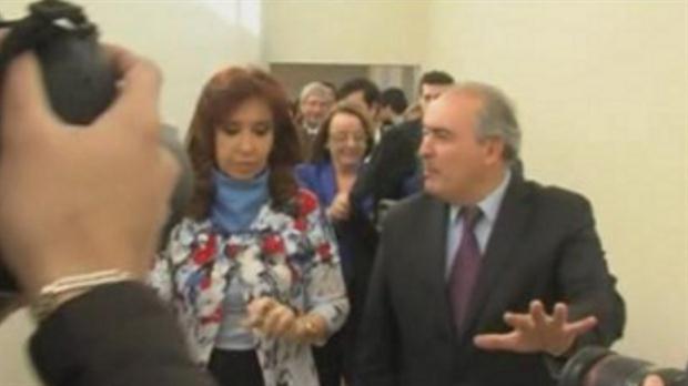 La ex presidenta Cristina Kirchner con el ex funcionario José López