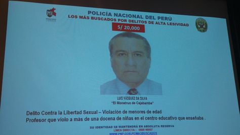 Da Silva es uno de los 15 hombres más buscados de Perú, acusado de ultrajar a 17 menores de edad. (Foto: Internet) 