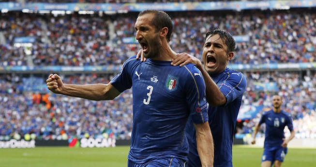 Giorgio Chiellini abrió el marcador en la primera parte. (Reuters)