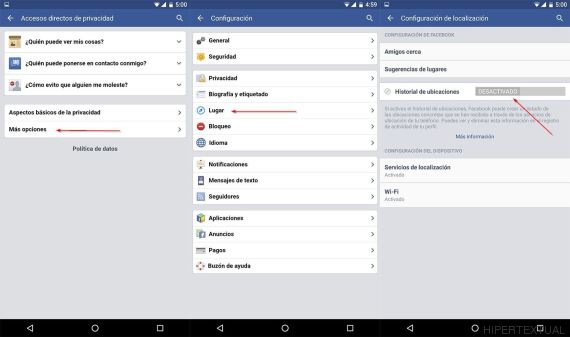 facebook privacidad movil