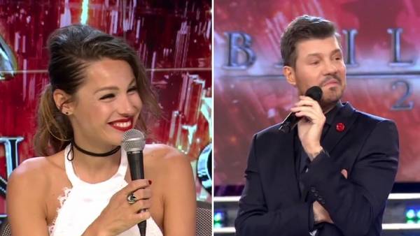 Pampita nunca abandonó la sonrisa irónica, y a Tinelli no le cayó demasiado bien.