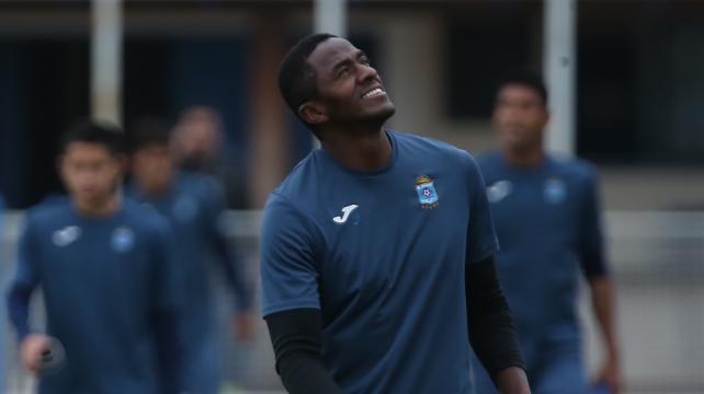Augusto Andaveris se perfila para ser titular en el clásico cruceño del domingo Foto: Rolando Villegas %image_alt%