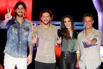 Alejandro Sanz junto al resto del jurado de ‘La Voz’, Melendi, Manuel Carrasco y Malú. Alejandro Sanz junto al resto del jurado de ‘La Voz’, Melendi, Manuel Carrasco y Malú.